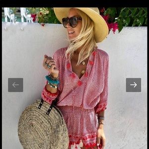 Red swim coverup